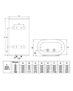 Купить Накопительный водонагреватель Timberk T-WSS30-N26-V Gulfstream  в E-mobi