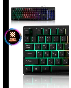Купить Проводная игровая клавиатура Defender ARX GK-196L Black (45196)  в E-mobi