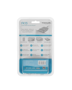 Купить Проводная клавиатура A4Tech Fstyler FK13 серый USB slim для ноутбука черный (1700439)  в E-mobi