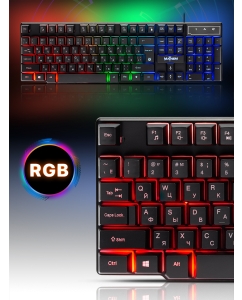 Купить Проводная игровая клавиатура Defender Mayhem GK-360DL Black (45360)  в E-mobi