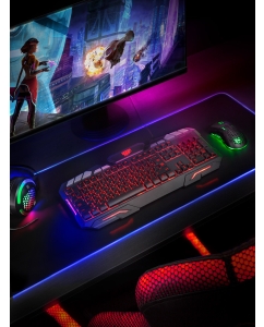 Купить Проводная игровая клавиатура Defender Doom Keeper GK-100DL Black (45100)  в E-mobi