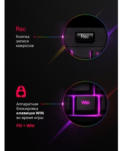 Купить Проводная игровая клавиатура Redragon Shiva Black (77689)  в E-mobi