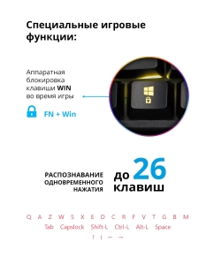 Купить Проводная игровая клавиатура Defender Blitz GK-240L Black (45240)  в E-mobi