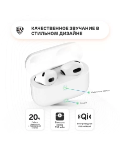 Купить BY Наушники беспроводные TWS Space Connect 3, 30/350мАч, зарядка Qi, MAG  в E-mobi