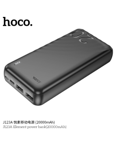 Купить Внешний аккумулятор 20000mAh Hoco J123A 2USB 2.0A Li-pol с LED дисплеем Black  в E-mobi