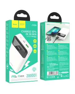 Купить Внешний аккумулятор Hoco J102A White 20000 мА/ч для мобильных устройств, белый (J102A)  в E-mobi
