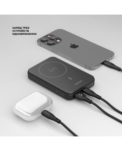 Купить Внешний аккумулятор NRG MagSafe 10000 мА-ч Basic, 15Вт QI, черный, Deppa  в E-mobi