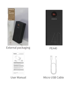 Купить Внешний аккумулятор (Power Bank) Romoss PEA40PF,  черный  в E-mobi