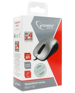 Купить Мышь Gembird MOP-100-S Silver/Black  в E-mobi