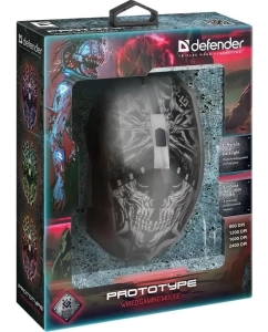 Купить Мышь Defender Prototype GM-670L, игровая, оптическая, проводная, USB, черный 52670  в E-mobi