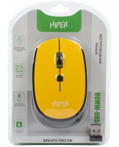 Купить Беспроводная игровая мышь HIPER HOMW-082 желтый  в E-mobi