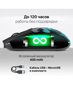 Купить Беспроводная игровая мышь Defender BETA GM-707L черный  в E-mobi