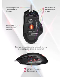 Купить Игровая мышь Redragon Gainer Black  в E-mobi