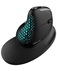 Купить Проводная игровая вертикальная мышь DELUX Optical Mouse черный (M618XSD)  в E-mobi