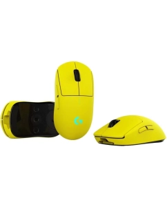 Купить Беспроводная игровая мышь Logitech G Pro Х Superlight желтый (910-007133)  в E-mobi