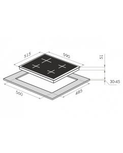 Купить Встраиваемая варочная панель электрическая MAUNFELD EEHE.64,4B черный  в E-mobi
