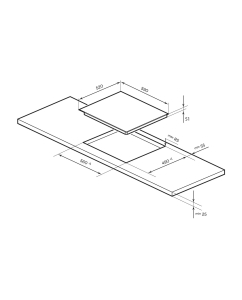 Купить Встраиваемая варочная панель электрическая LEX EVH 640B BL черный  в E-mobi