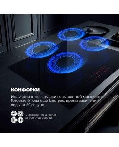 Купить Встраиваемая варочная панель индукционная Delonghi SLI 604 черный  в E-mobi