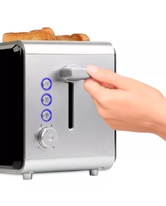 Купить Тостер KitFort КТ-2065 черный/серебристый  в E-mobi