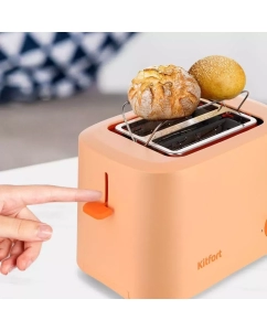 Купить Тостер Kitfort КТ-6214 оранжевый  в E-mobi