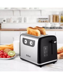 Купить Тостер Kitfort КТ-6221 серебристый  в E-mobi