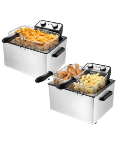 Купить Фритюрница Kitfort KT-2025 серебристый, черный  в E-mobi