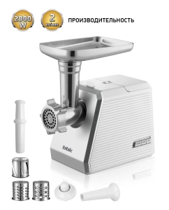 Купить Электромясорубка BBK MG2005 White/Grey  в E-mobi