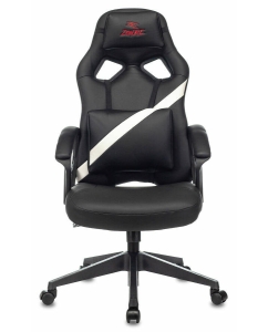 Купить Кресло игровое ZOMBIE DRIVER, на колесиках, эко.кожа, черный/белый/белый [zombie driver wh  в E-mobi