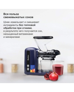 Купить Соковыжималка шнековая Blackton Bt J2111 100 Вт синяя  в E-mobi