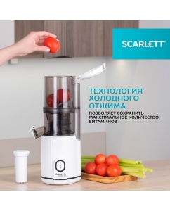 Купить Соковыжималка шнековая Scarlett SC-JE50S63 400 Вт белый  в E-mobi