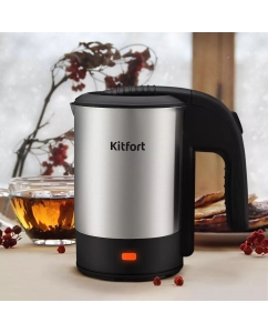 Купить Чайник электрический Kitfort КТ-6190 0.5 л серебристый  в E-mobi