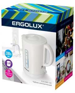 Купить Чайник электрический Ergolux ELX-KH01-C01 1.7 л белый  в E-mobi