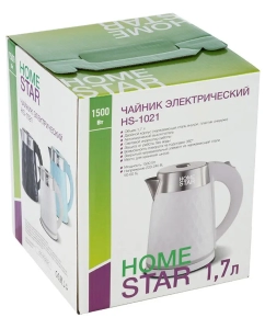Купить Чайник электрический HomeStar HS-1021 1.7 л белый  в E-mobi