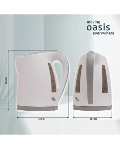 Купить Чайник электрический making oasis everywhere K-3PWG 1.7 л серый, белый  в E-mobi
