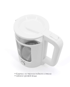 Купить Чайник электрический Atlanta ATH-2474 1.8 л белый  в E-mobi