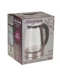 Купить Чайник электрический Аксинья КС-1019 1.8 л черный  в E-mobi