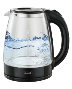 Купить Чайник электрический ECON ECO-1845KE 1.8 л черный, прозрачный  в E-mobi