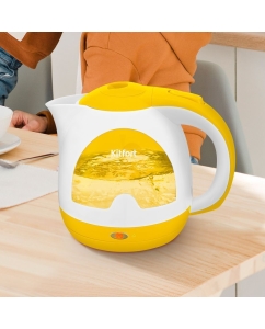 Купить Чайник электрический Kitfort КТ-6607-3 1 л желтый, белый  в E-mobi