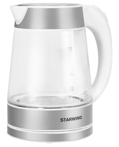 Купить Чайник электрический STARWIND SKG2011 1.7 л белый, серебристый, прозрачный  в E-mobi