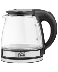 Купить Чайник электрический HomeStar HS-1052 1.2 л прозрачный, черный  в E-mobi