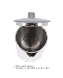 Купить Чайник электрический Atlanta ATH-2447 1.8 л белый, серый  в E-mobi