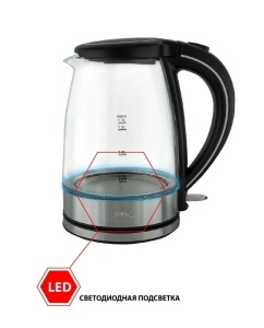 Купить Чайник электрический JVC JK-KE1808 1.7 л серебристый, черный  в E-mobi