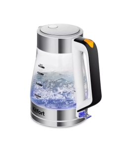 Купить Чайник электрический Kitfort КТ-6626 1.7 л серебристый, прозрачный в E-mobi