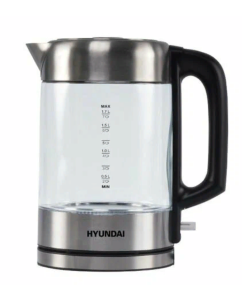 Купить Чайник электрический Hyundai HYK-G6405 1.7л черный/серебристый  в E-mobi