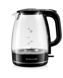 Купить Чайник электрический Brayer BR1030 1.7 л черный, прозрачный  в E-mobi