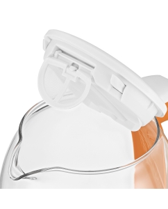 Купить Чайник электрический Kitfort КТ-6140-4 1.7 л прозрачный, оранжевый, белый  в E-mobi