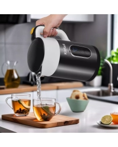 Купить Чайник электрический Kitfort КТ-6625 1.5 л белый, черный  в E-mobi