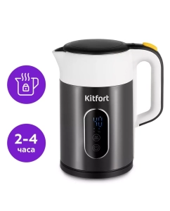Купить Чайник электрический Kitfort КТ-6625 1.5 л белый, черный  в E-mobi