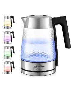 Купить Чайник электрический Brayer BR1079 1.8 л белый, серебристый  в E-mobi