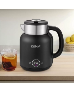 Купить Чайник электрический Kitfort КТ-6196-1 1.5 л черный  в E-mobi